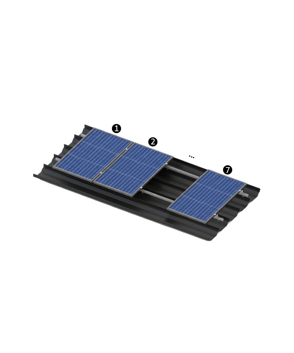 Estructura Coplanar 7 Paneles Techo Metalico