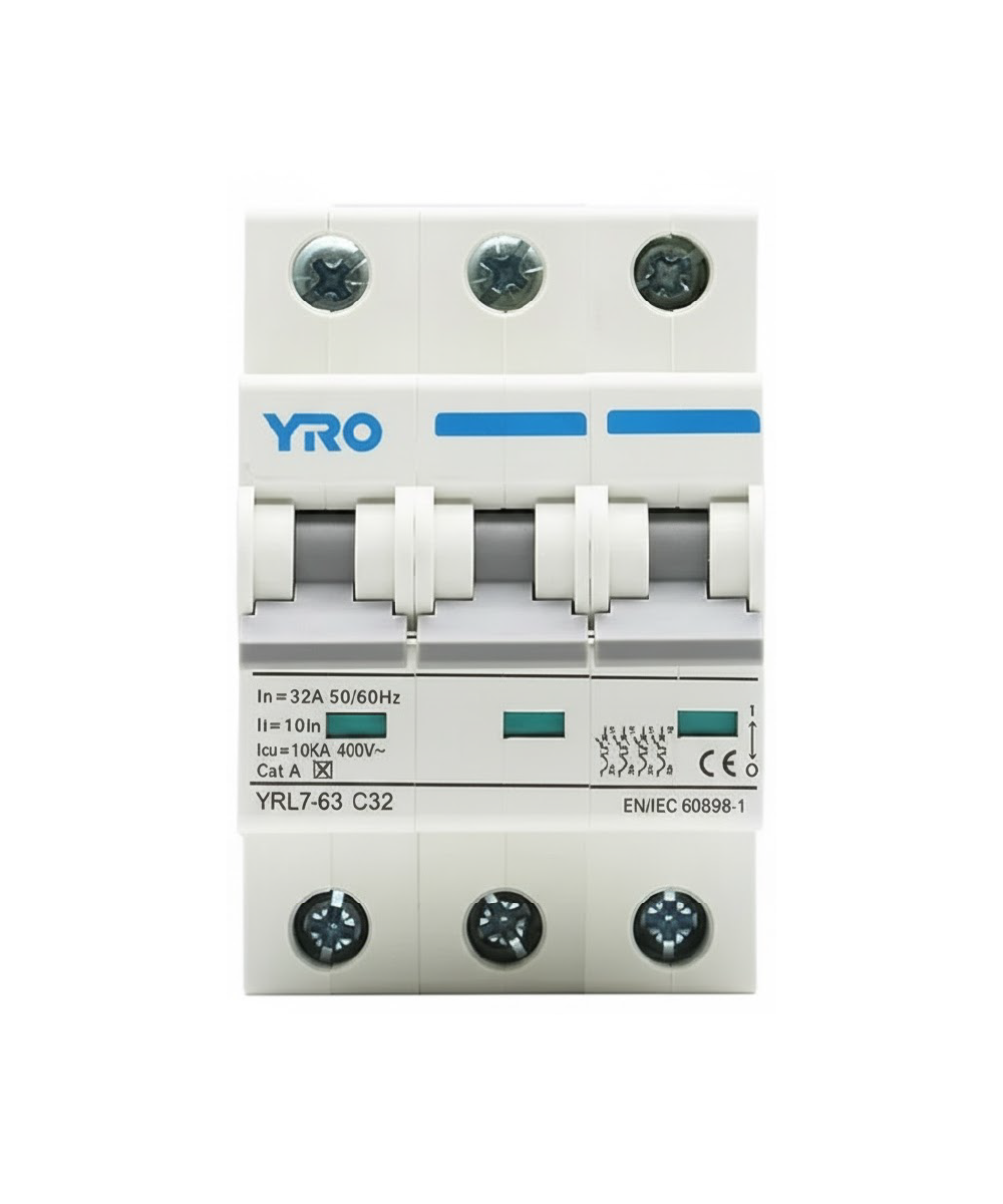 Interruptor Automático YRO YRL7-63 6kA 3P 16A 6kA 230/400V AC - Imagen 1