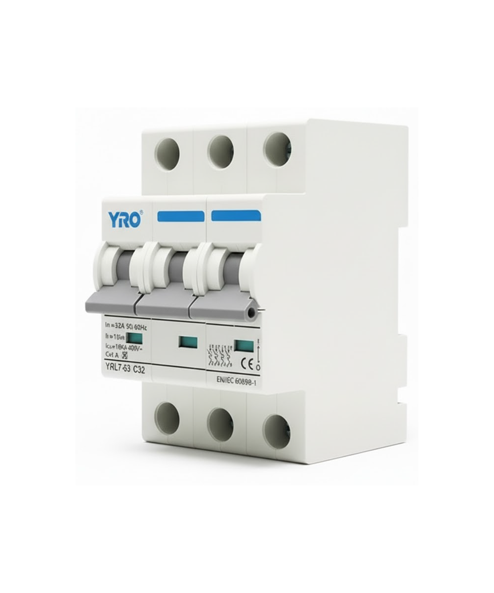 Interruptor Automático YRO  YRL7-63 6kA 3P 40A 6kA 230/400V AC - Imagen 2