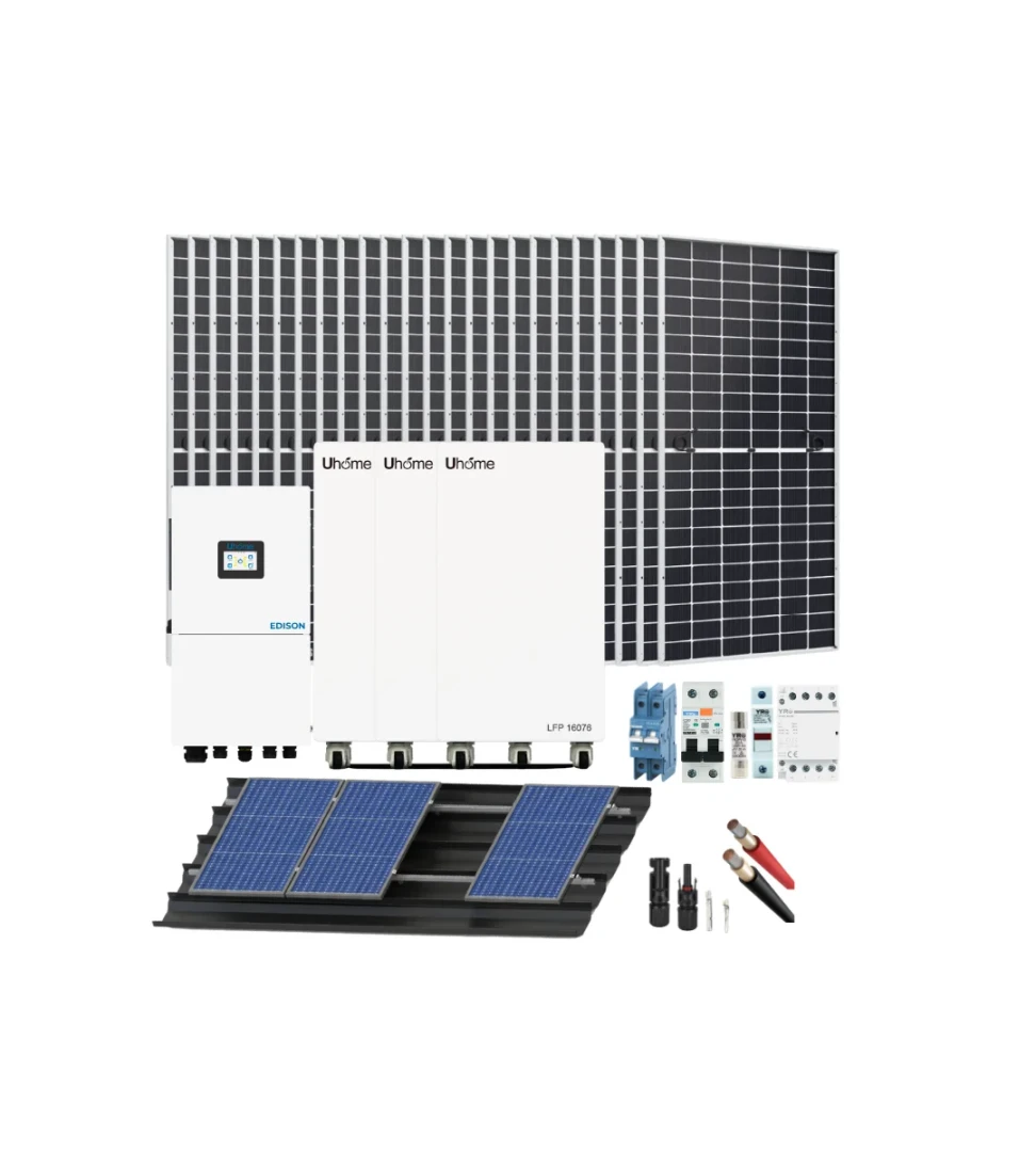 kit solar con baterias para autoconsumo fotovoltaico Full BackUp 11400W Uhome - acumulación 76800Whdia