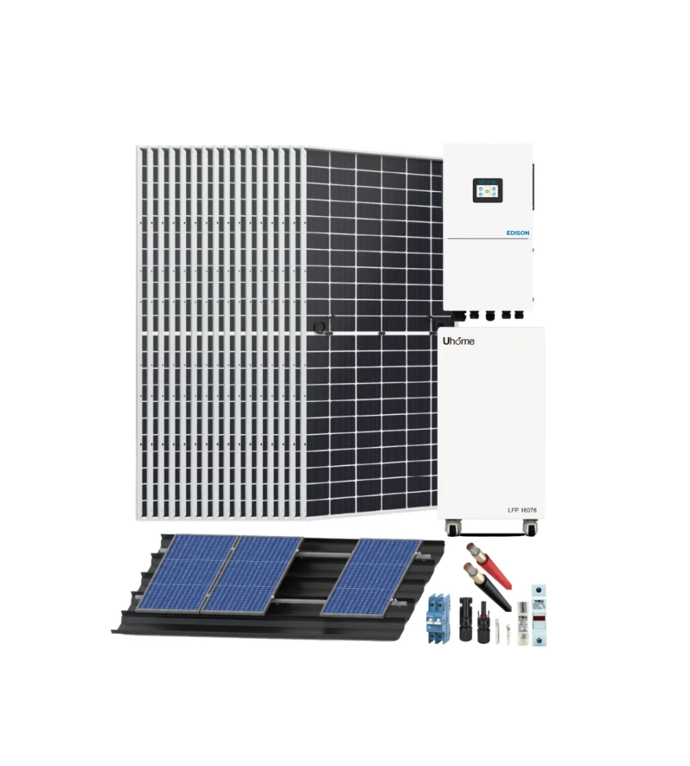 Kit Solar autoconsumo fotovoltaico 11400W - Full BackUp Uhome 51200Whdia