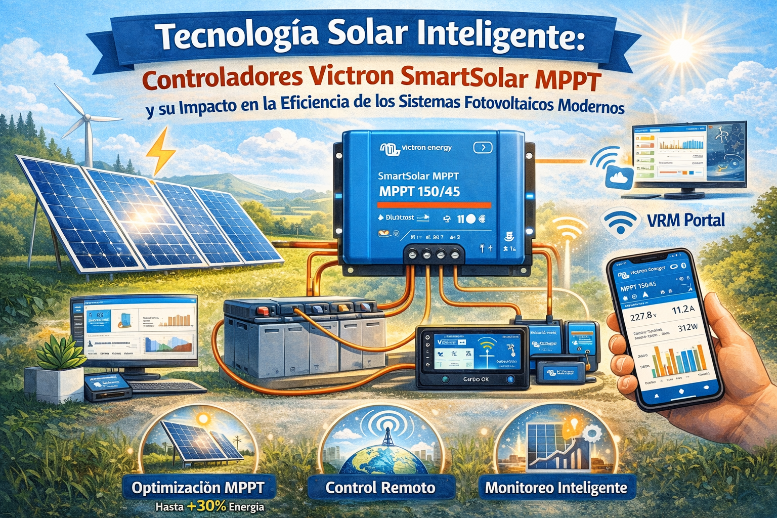 Tecnología Solar Inteligente: Controladores Victron SmartSolar MPPT