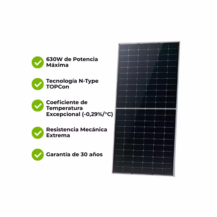 Panel Solar Monocristalino 630W N-Type JINKO Tiger Neo 66HL4M-(V)  - Vista principal