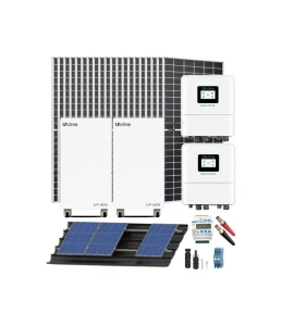Kit solar sistema fotovoltaico con baterías Full BackUp 6000W Uhome - acumulación 64000Whdia - Imagen 1